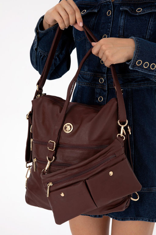 Kad_n Bordo _anta Sepette S_rpriz _ndirim - U.s. polo assn фото 3