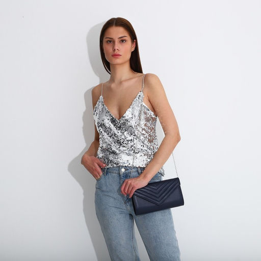 Сумка-клатч на клапане, цвет синий - Simaland фото 7