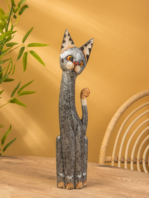 Сувенир «Кошка», 60×14×6 см, дерево, МИКС
