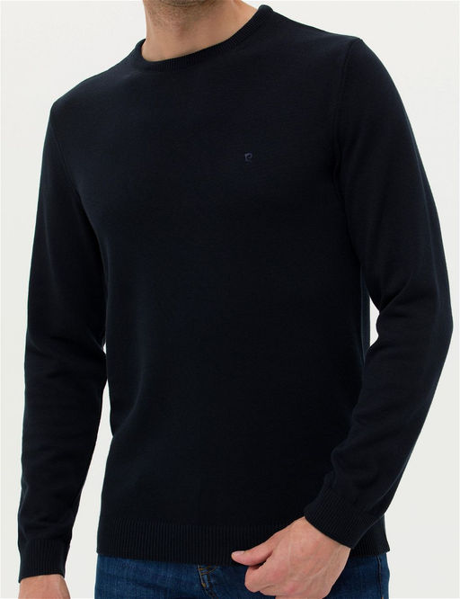 Lacivert Slim Fit Bisiklet Yaka Basic Triko Kazak - Pierre cardin фото 6