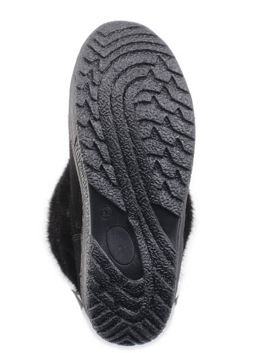 Унты женские на литой подошве черные, норка черная - Roshva фото 7