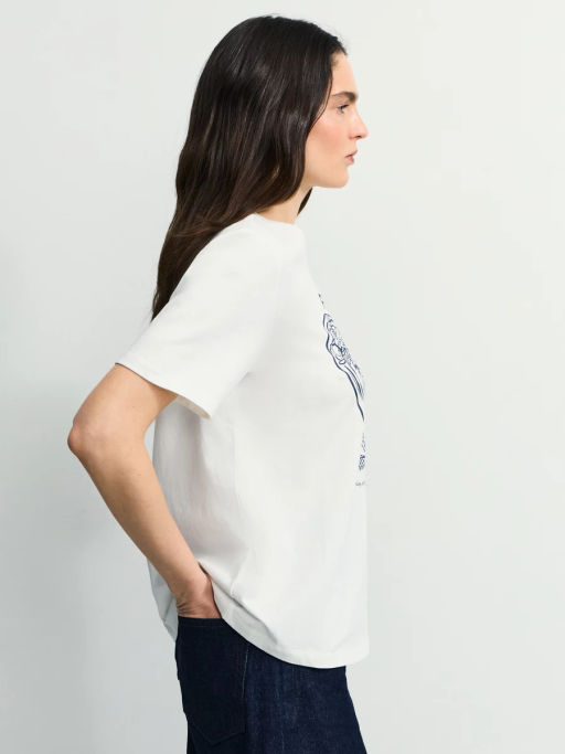 Оверсайз футболка с принтом и вышивкой / Zarina фото 4