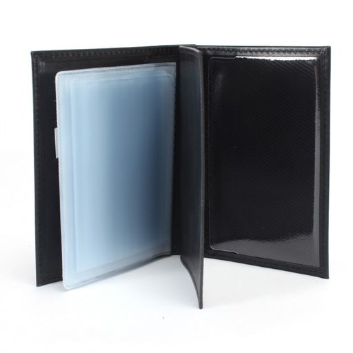 Обложка для авто+паспорт Croco-ВП-103 натуральная кожа черный пулл-ап (254) 238520  фото 3