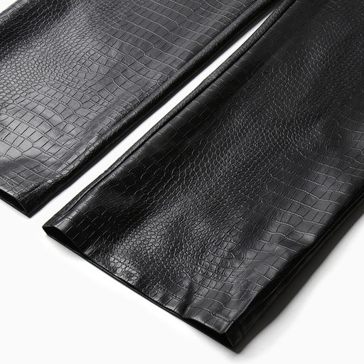 Брюки женские из экокожи прямые MINAKU: Eco leather, чёрные, размер 42