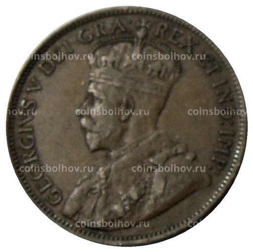 Монета 1 цент 1918 года Канада