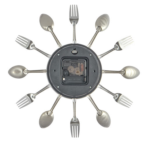 Часы настенные интерьерные «Столовые приборы», серия: Кухня, дискретный ход, d=31 см, циферблат 13.5 см