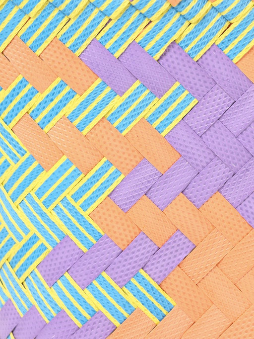 Сумка плетёная, 20×10×30 см, пластик, разноцветная