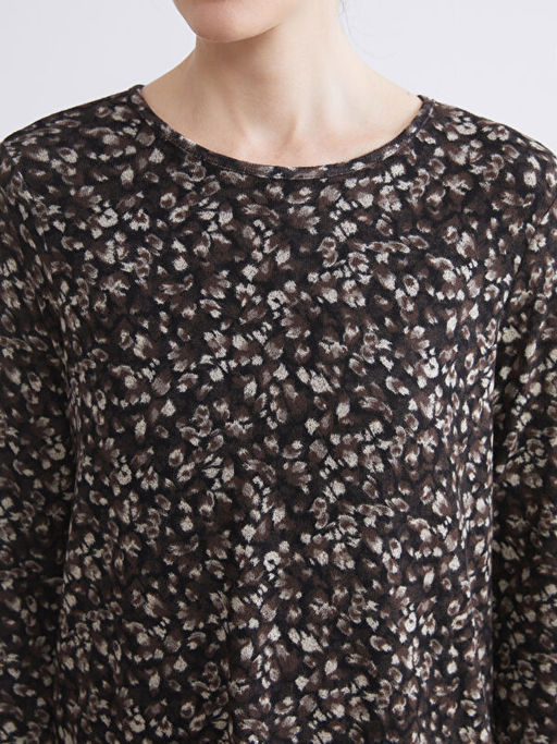 Bisiklet Yaka Desenli Bluz