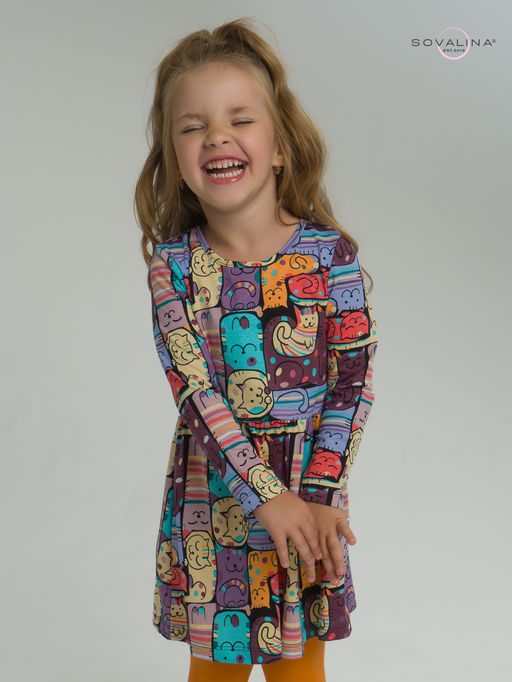 Платье Эля коты в горошек - Sovalina фото 33