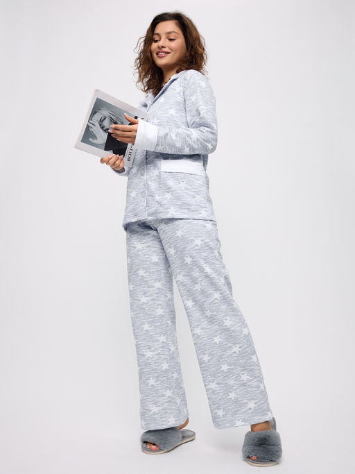 Пижама женская из футера Салли звезды