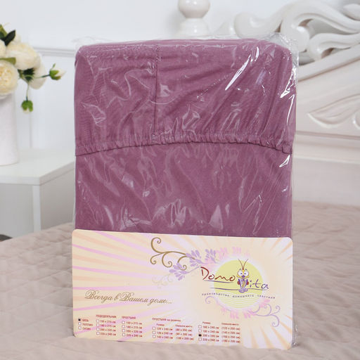 Простыня на резинке Атра 180х200х20, цвет клюква в сахаре бязь 120г/м, хлопок  фото 5