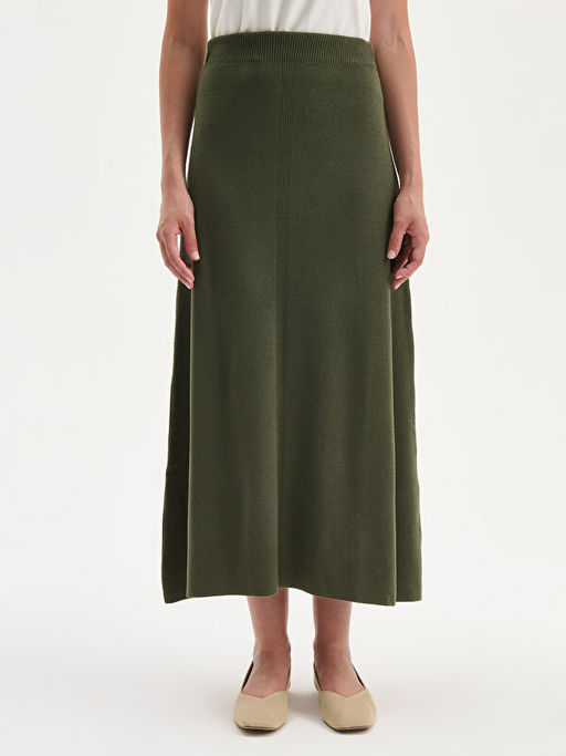 Beli Lastikli Kad?n Triko Etek