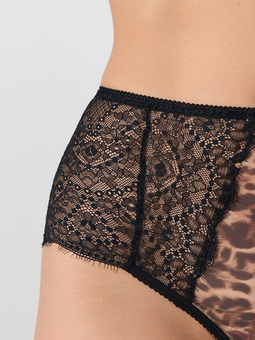 Цена за 2 штуки! Трусы женские с леопардовым принтом кружевные - Mark formelle фото 5