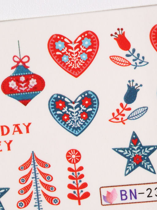 Цена за 6 шт. Слайдеры для ногтей Hello Winter, разноцветные - Qf фото 5