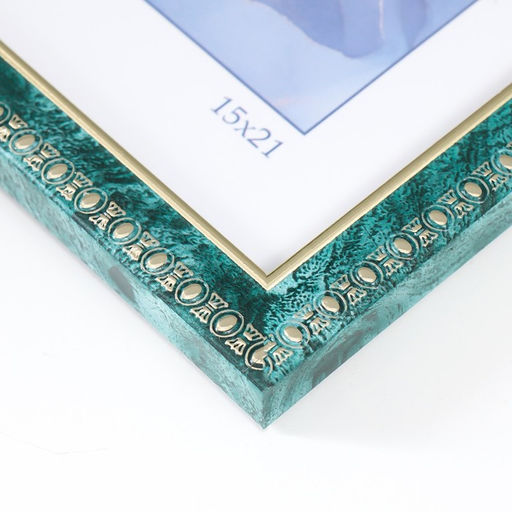 Фоторамка для фото 15×21 см Keep memories «Камея», пластик, малахит, (стекло)