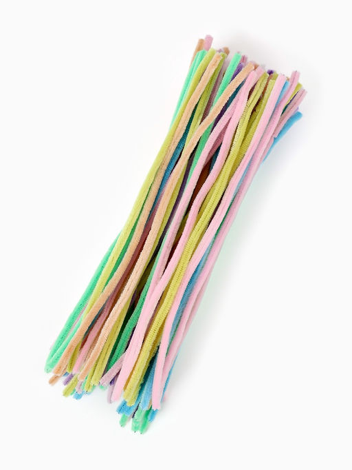 Синельная проволока, набор 100 шт, размер 1 шт 30х0,8 см 7 цветов в наборе