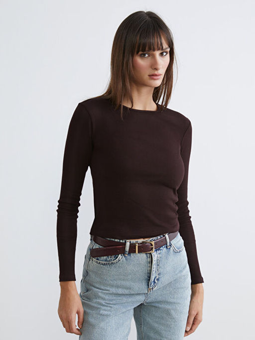 Bisiklet Yaka Fitilli Kad?n Body