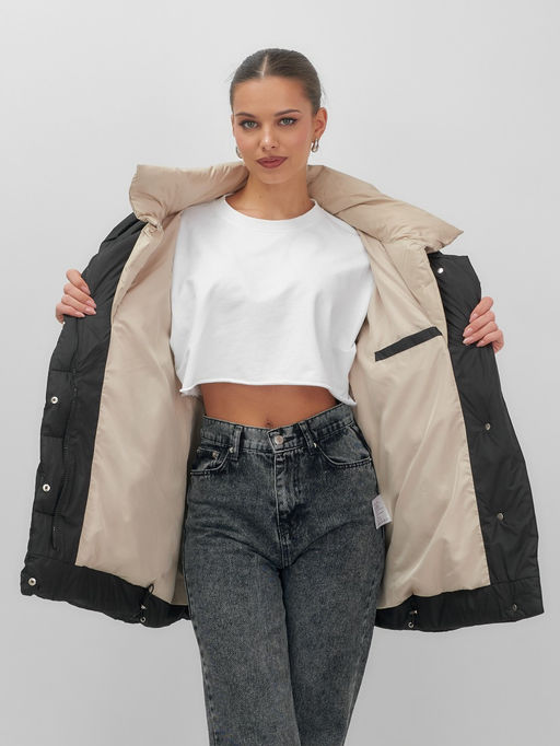 Куртка зимняя HaiLuoZi женская черная утеплитель 200 г/м² - Mtforce фото 14