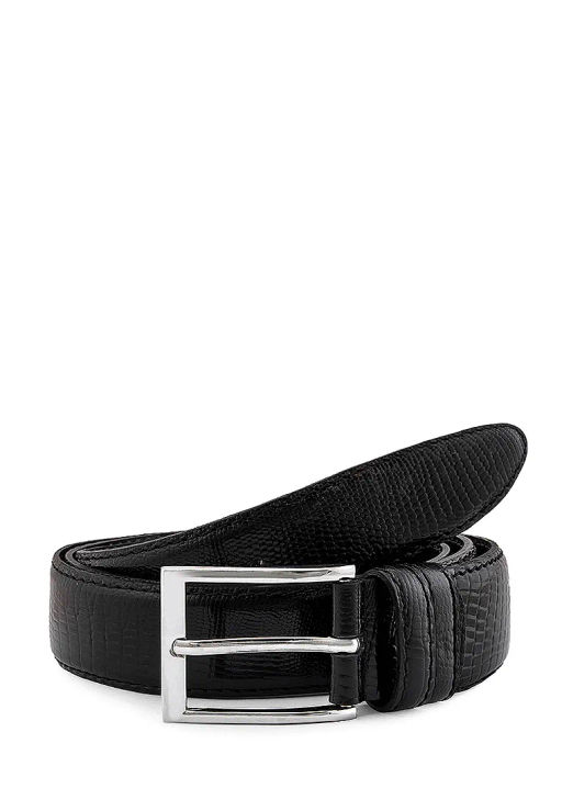 Ремень кожаный мужской CARPENTER Cr35/V1 варан черный