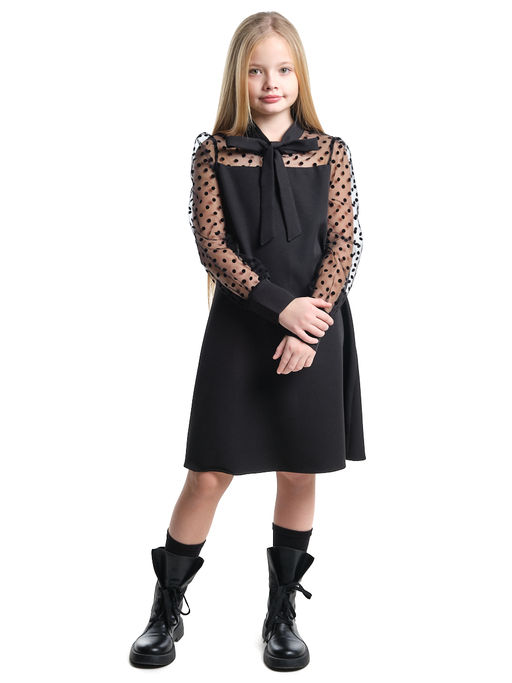 Платье для девочки праздничное нарядная форма детская одежда UD 7848 черный - Mini maxi фото 7