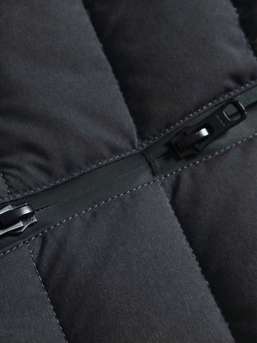 Куртка мужская гибридная стёганая с капюшоном с графеновой подкладкой черного цвета 9627_1Ch