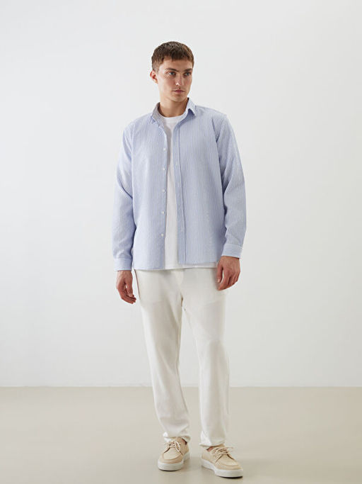Рубашка мужская Slim Fit длинный рукав