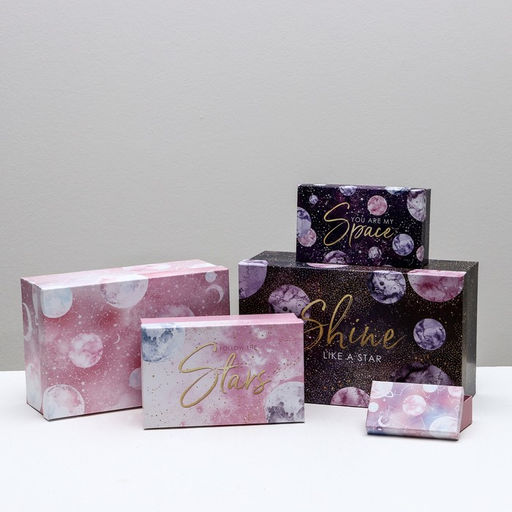 Набор подарочных коробок 10 в 1 Космос, 12 7 4 - 32.5 20 12.5 см - Дарите счастье фото 3