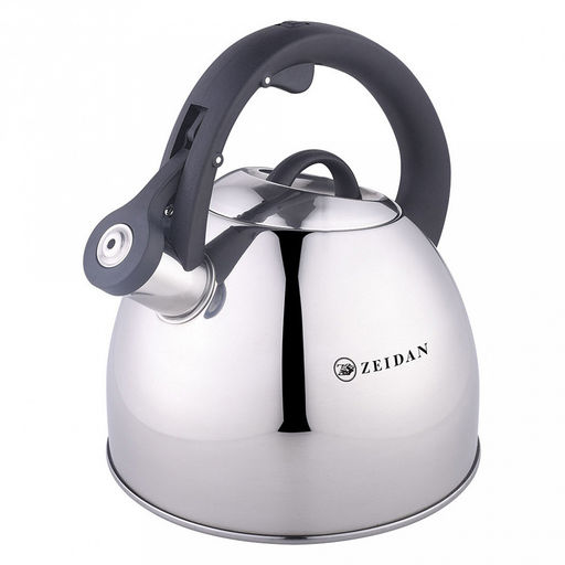 Чайник из нержавеющей стали "Zeidan" 3л, со свистком, фиксированная бакелитовая ручка, капсулированное индукционное дно, подарочная коробка (Китай) Подходит для всех видов плит, включая индукционную!