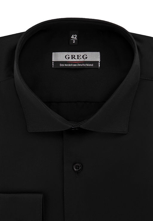 Сорочка мужская длинный рукав GREG 340/139/BLK/ZV фото 2