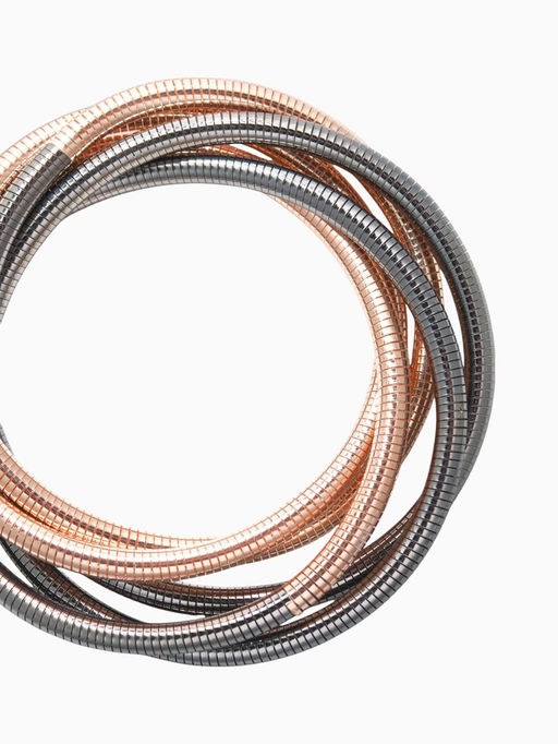 Браслет трансформируется в кулон «Обруч», металл, цвет золото, серебро