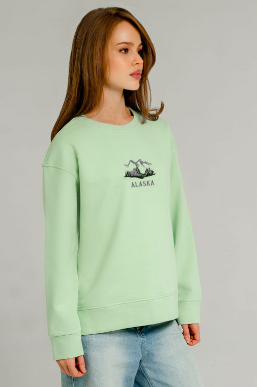 Арт.15112 Свитшот женский 44-52 (5 шт) Цвет:салатовый - Калинка фото 7