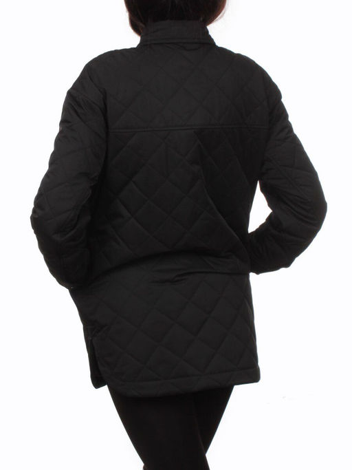 H24-002 BLACK Куртка демисезонная женская (100 гр. холлофайбер)