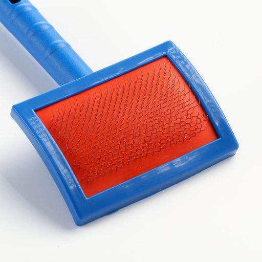 Пуходерка полукруглая Макси без капель, 12 х 20 см, синяя - Пижон фото 3