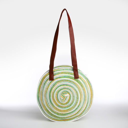 Сумка пляжная на молнии, цвет зелёный - Simaland фото 3