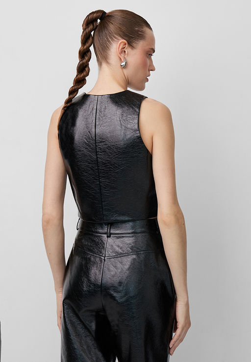 Жилет из лаковой экокожи - Mollis фото 4