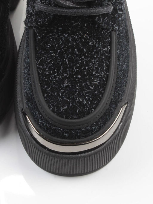 01-DMD-D256 BLACK Ботинки демисезонные женские (натуральная кожа, байка)