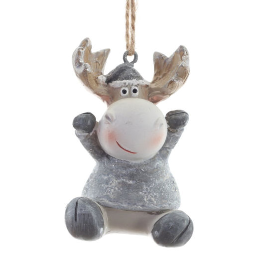 Фигурка декоративная подвесная "Олень", L4 W4 H5 см, 2в.