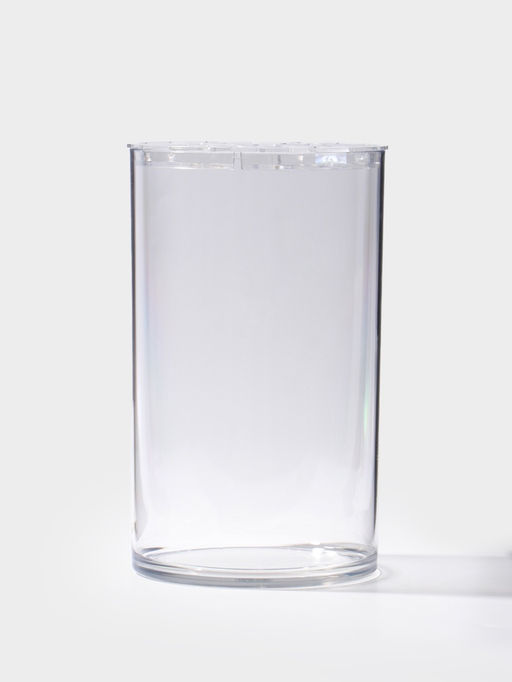 Ваза для цветов с крышкой «Альваро», 25×15 см, пластик, прозрачная