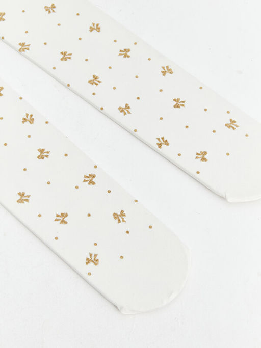 Desenli K?z ?ocuk ?nce K?lotlu ?orap 2li - Waikiki фото 3