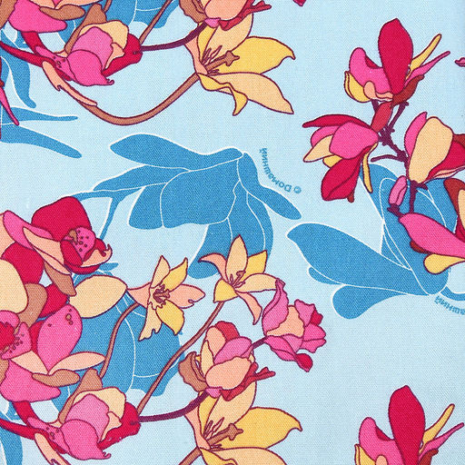 "Аромат магнолии" Скатерть-дорожка на стол рогожка 50х150см, 160г/м2, хлопок 100%, "Домашняя мода" (Россия)