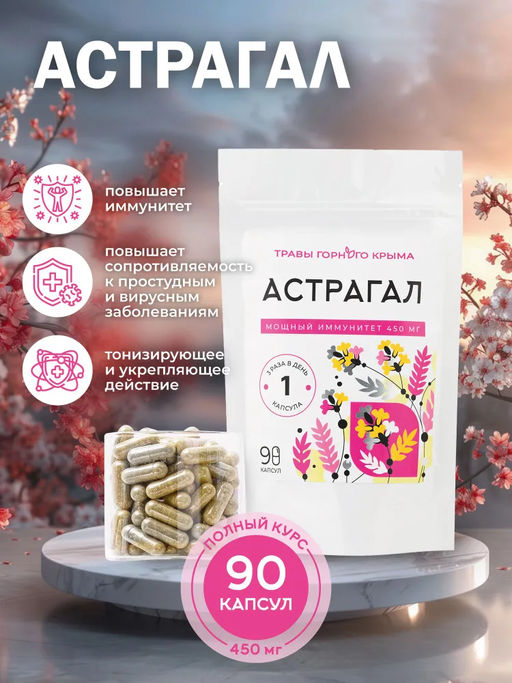 Астрагал,зип пакет, 90 капсул