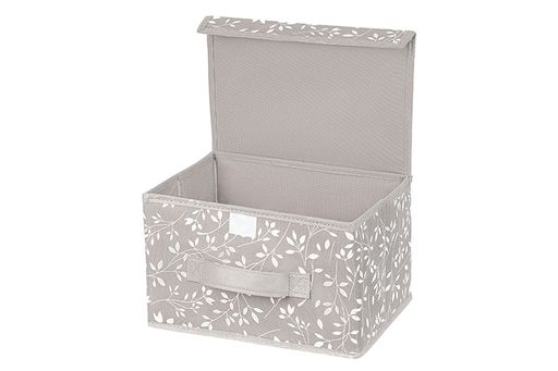 Короб складной для хранения 26*20*16 см Белая веточка на сером + ручка, крышка на липучке - Elan gallery фото 6