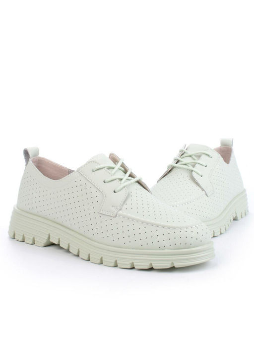 03-PDD161-3 LT. GREEN Полуботинки женские (натуральная кожа)