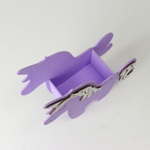 Кашпо деревянное 21.5721 см уникальное Единорог, сиреневый белый - Simaland фото 3