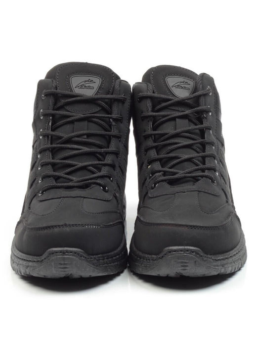 03-CRK7707-7 BLACK Ботинки зимние мужские (искусственные материалы)