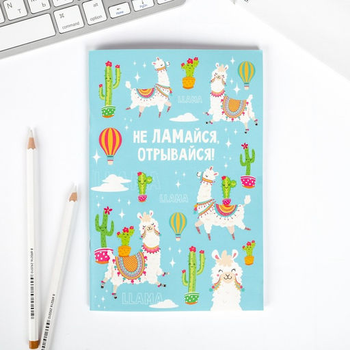 Подарочный набор "Не ЛАМАйся", тетрадь, ручка, брелок
