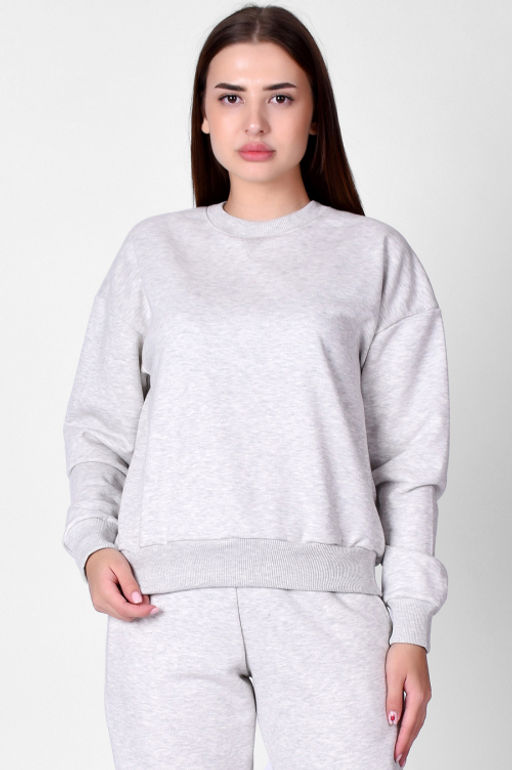 Арт.1504 Свитшот женский 42-52 (6 шт) Цвет:бежевый меланж