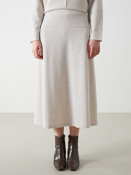 Beli Lastikli Kad?n Triko Etek