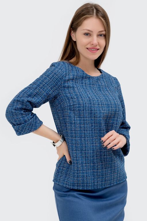 Жакет прямой синий - Odis фото 12