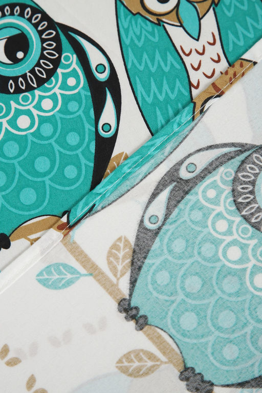 Детское постельное белье Совы полисатин ,наволочки 50х70 и 70х70см